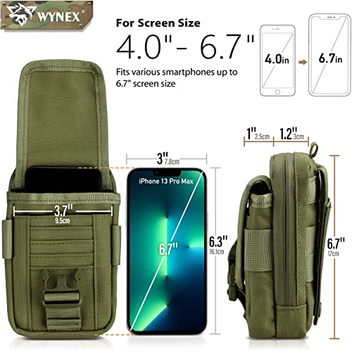 Image of WYNEX Tactical Phone Pouch Molle, EDC Phone Holster, Small Admim Pouch