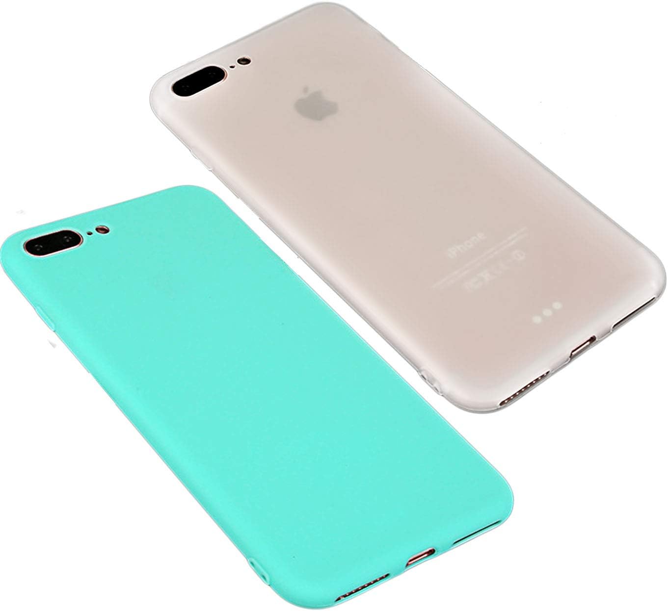iEugen Compatible with iPhone 8 Plus iPhone 7 Plus 5.5 Case,Ultra-Thin & Ultra-Light Bumper,Soft Touch Shock-Absorbent Slim Fit Shell TPU Full Protective Anti Scratch Resistant Cover Case - Clear