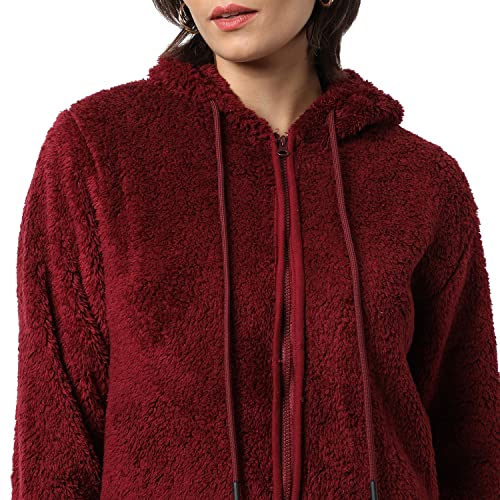 Image of Campus Sutra Women's Cotton Hooded Neck Sweatshirt