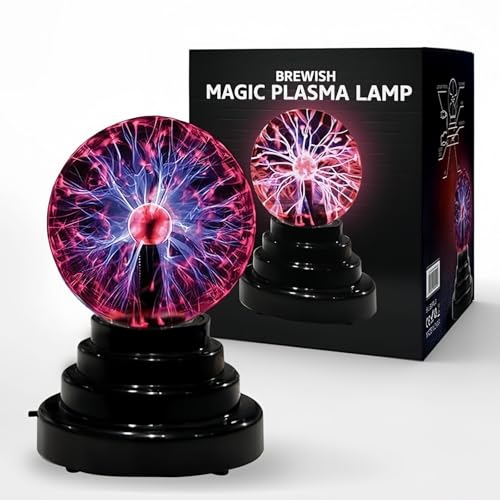 LHTWLF Plasma Ball,Colorful Plasma Ball - 3 Inch Static Electricity in a Vacuum Pressurized Glass Globe Touch Sensitive Plasma Globe USB or Battery Powered Nebula Thunder Lightning,Bedroom, Gifts