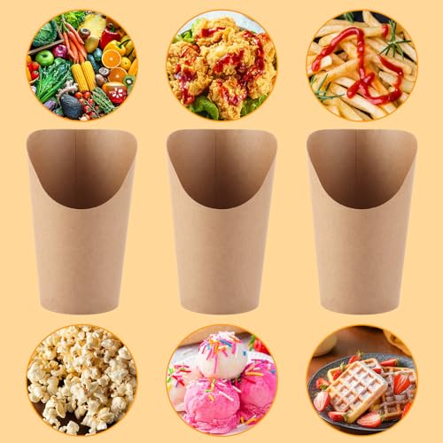 Barquette Frite Kraft pour Pop-Corn et Gaufre Bubble Waffle