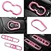 Danti Car Interior Accessories Decoration Trim Air Conditioning Vent Decoration & Door Speaker & Water Cup Holder & Headlight Switch & Window Lift Button Covers fit for Jeep Renegade 2015-2021 (Pink)