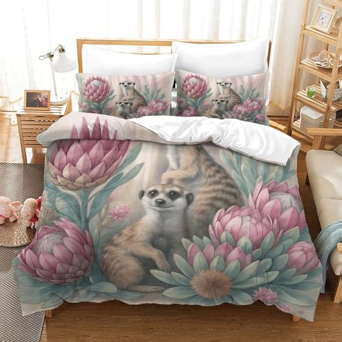 Parure de lit Méduse 200x200 cm housse de couette 3D microfibre pour lit double - 3