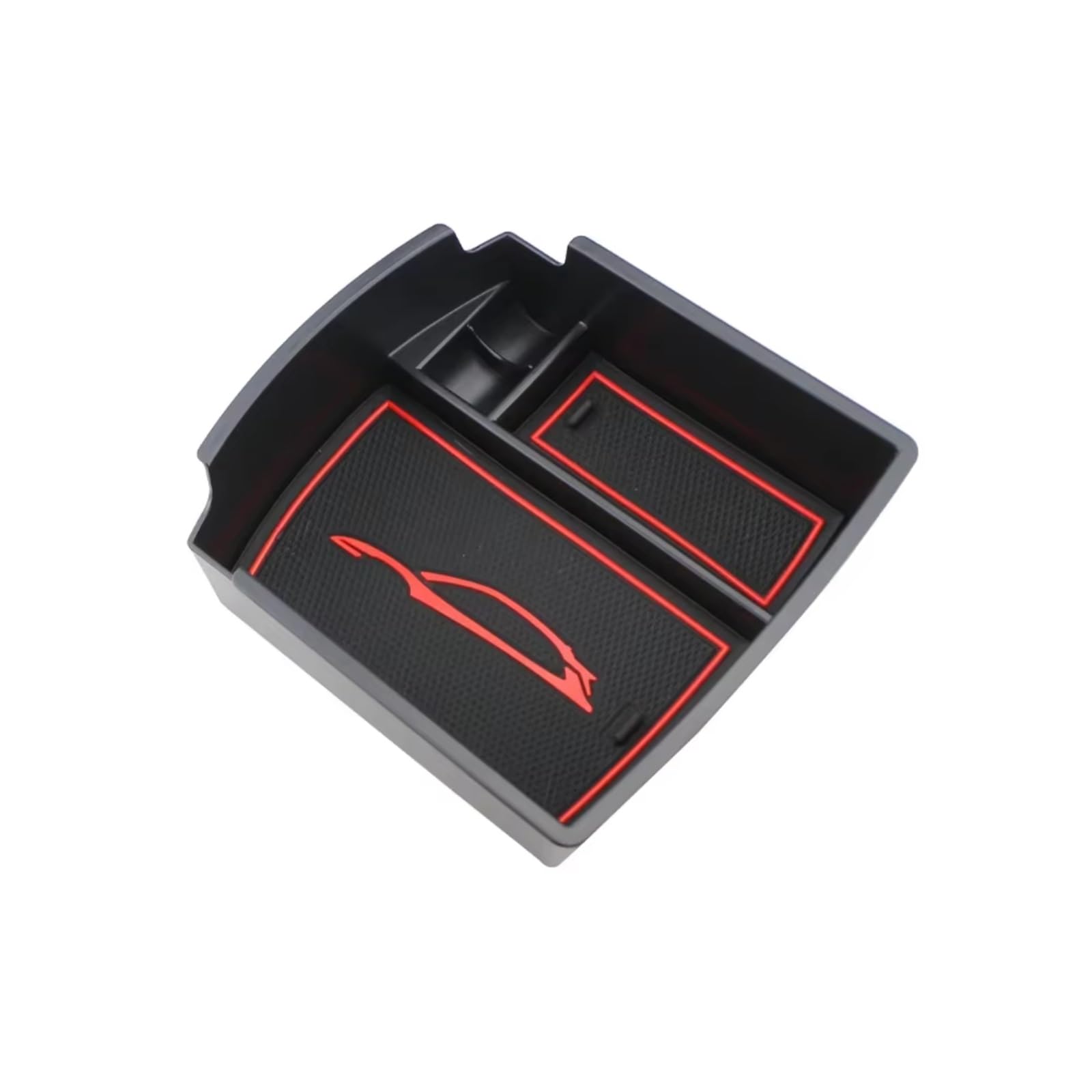 DSEQOPHH Armrest Insert Organiser Compatible With Hyundai For Kona For Encino 2017-2021 1 Pcs Car Center Console Armrest Storage Box Container Organizer Tray Accessories