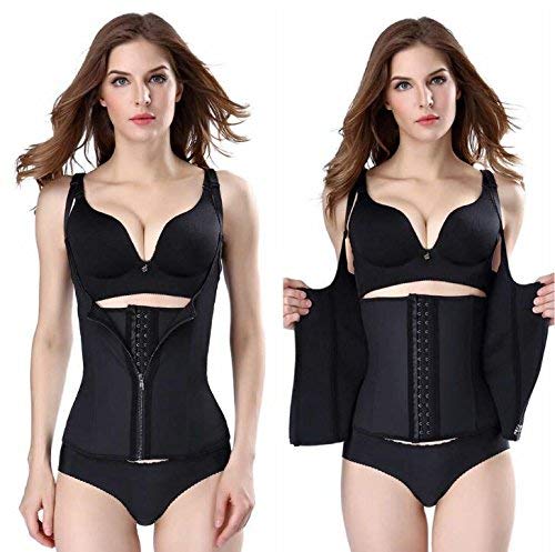 Sweat Vest Waist Trainer 3 Hook + Zipper Slimming Neoprene Body Shaper3
