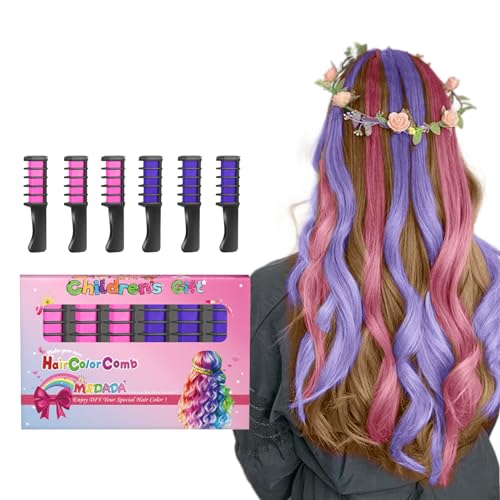 Hair Chalk Comb – Temporary Dye for Kids, Washable & Fun for Parties