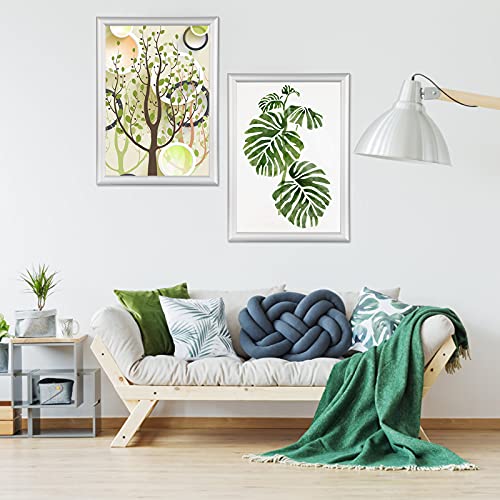 Poster Frame A2 Size (16.5"X 23.4"), Front-Loading Snap Frame, Silver 1 Inch Aluminum Profile, Wall Mounting, Professional Series #TOP3