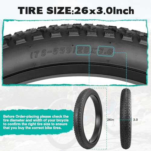 WEEROCK 20/24/26 Inch E Bike Tires Fat Bicycle Tire