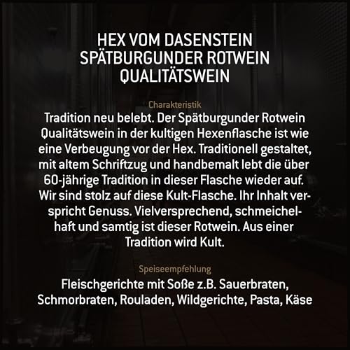 Hex vom Dasenstein Hexenflasche Geschenk-Set - Weißwein Cuvée & Spätburgunder Rotwein in der Geschenkbox, fruchtige Eleganz & samtiger Genuss, Qualitätsweine aus der Ortenau (2 x 0,75l)
