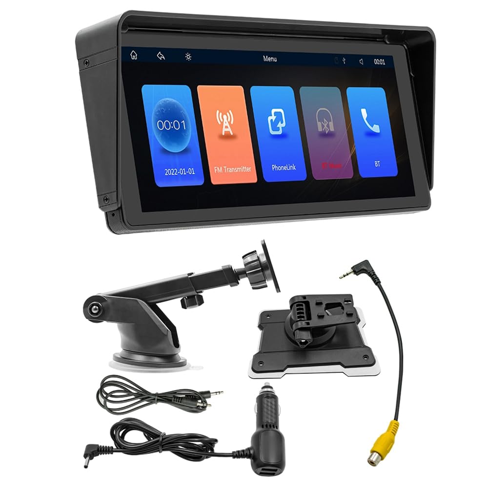 1 juego de 10.26 pulgadas pantalla táctil inalámbrica CarPlay Android Auto Bluetooth MP5 FM receptor radio portátil para coche