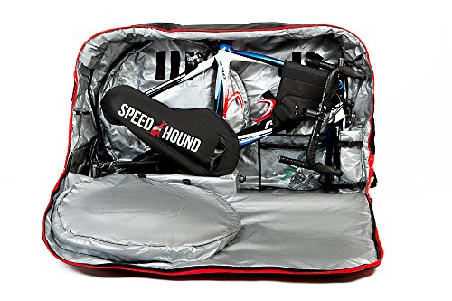 Speed Hound Bike Case for Air Travel | Freedom Padded Carrying Case Fits Most Road, Mountain & Triathlon Bikes | Heavy Duty Bike Bag with Extra Space for Cycling Accessories | 53 x 31 x 15 Inches