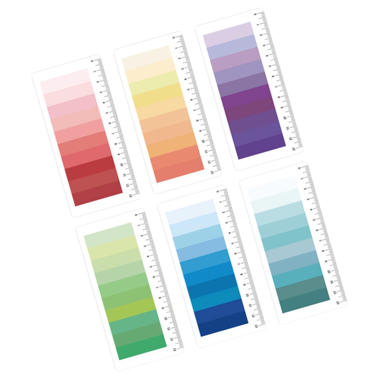 12 Sätze Gradient Sticky Tabs Multifunktionale Haftmarker Pastellfarben für Notizen Büro und Zuhause pro Seitenmarkierung und Organisation