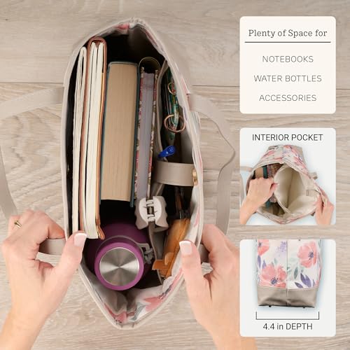 Sac fourre-tout en toile beige idéal pour vos courses et voyages quotidiens - 4