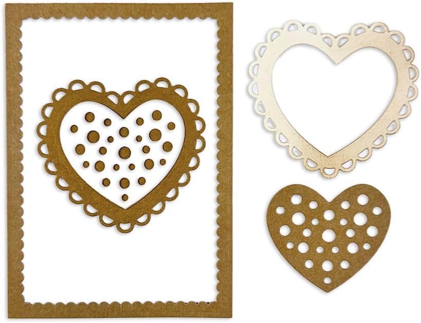 Stamperia - Cutting Dies for Scrapbooking, Albums, Cards, Bullet Journals, and More, Create Decorations with Natural Elements, Perfect for Crafts and Gifting (A6) (Venice, City of Art - Heart)