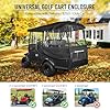 10L0L Universal Golf Cart Enclosure – Fits Yamaha, EZGO & Club Car (4-Passenger) – Waterproof 600D Polyester Cover – Windproof Design – 4-Side Clear Windows (Black)