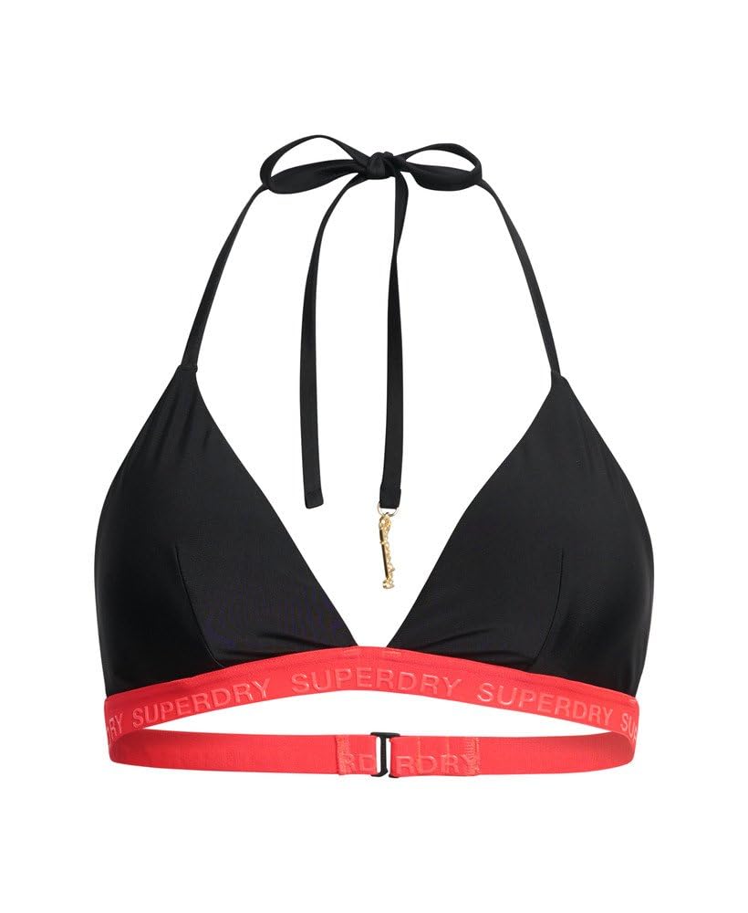 Superdry Damska trójkątna góra bikini z elastyczną wkładką