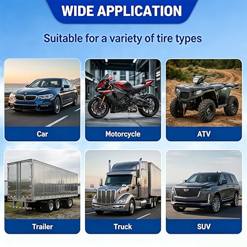 Image of Radial Tire Patch, 1.77 inch x 1.77 inch (45x45mm) 36 pcs, Extra Large Heavy Duty Round Patches, Repair Kit for Truck, Car, Tractor Inner Tires, Black with Blue Poly Backing