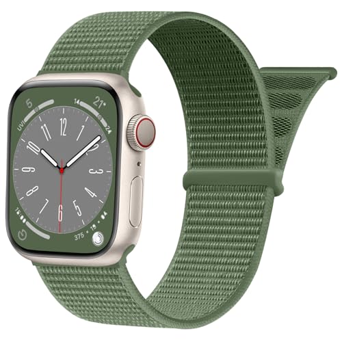 SNBLK Sport Nylon Loop Band Compatible with Apple Watch Bands for Women Men 40mm 41mm 42mm 44mm 45mm 46mm 49mm 38mm, Breathable Braided Stretchy Strap for iWatch SE Series 11/10/9/8/7/6/5/4/