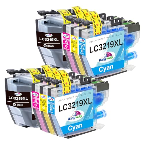 KINGWAY LC3219XL Ink Cartridges Replacement for Brother LC3217 Ink Cartridges Multipack Compatible with Brother MFC-J5330DW MFC-J5335DW MFC-J5730DW MFC-J5930DW MFC-J6530DW MFC-J6930DW 8 Pack