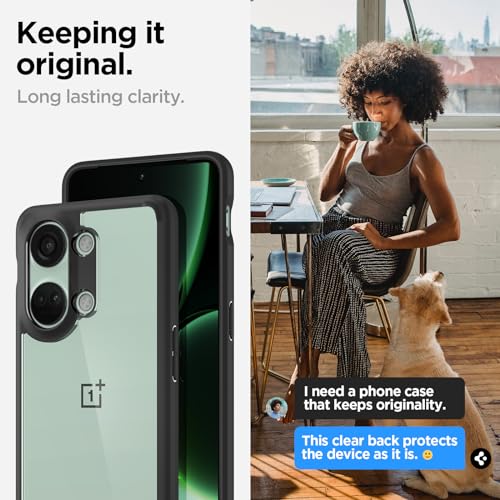 Image of Spigen Ultra Hybrid | OnePlus Nord 3 5G Case [Transparent] [Black Bumper] OnePlus Nord 3 5G Back Cover | TPU+PC - Matte Black