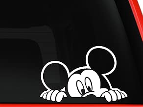 Mickey mouse Peeking or Waving Car Truck Window Vinyl Decal Sticker 5" inches tall (Mickey)