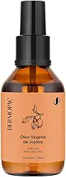 Óleo Vegetal de Jojoba 100% Puro Toque Seco Cabelo Capilar Pele Facial Corporal, Prensado a Frio, Dermopac 100ml
