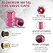 Performore 8 pcs Tire Valve Caps Heavy-Duty Stem Covers Universal Car Wheel Aluminum Tire Valve Stem Caps Dust Cover for Cars, SUVs, Bikes, Bicycles, and Motorcycles (Pink)