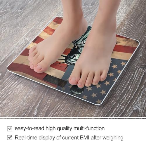 Báscula digital de baño con diseño Estatua de la Libertad y bandera Americana miniatura 5