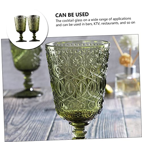Gobelets à vin de table rétro Zerodeko en verre ciselé haut de gamme - 7
