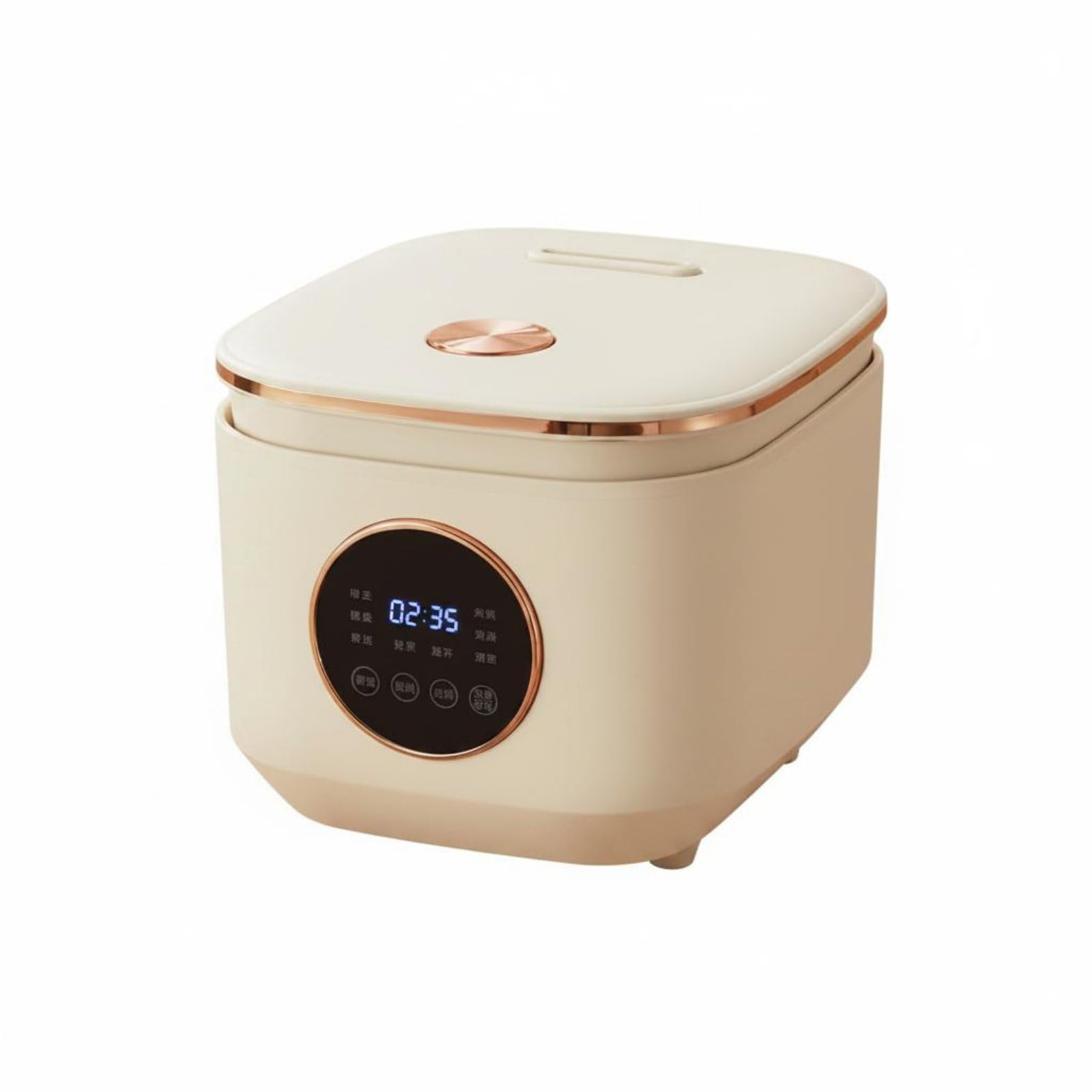 kowaku Cuociriso Elettrico Mini Cuociriso Pentola Multifunzione Vaporiera Contenitore Antiaderente Cottura Rapida Spegnimento Sicuro Adatto a Pranzi Veloci Famiglia Ristorante Domestico, Bianco Riso