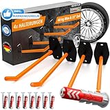 ?????? Reifen Halterung Wand I 4er Set Wandhalterung Autoreifen und Felgen inkl. Deutschen Marken-Dübeln & Schrauben verzinkt I Felgenhalter Wand I Autoreifen Wandhalterung I TÜV-zertifiziert