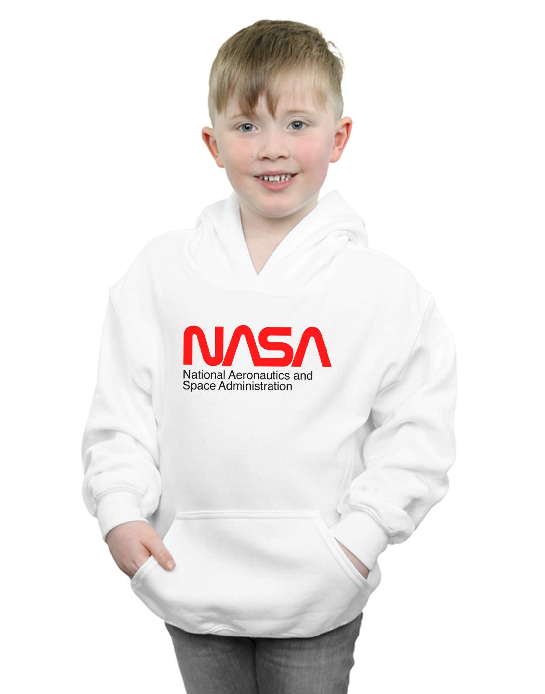 Absolute Cult Boys White Nasa Aeronautics And Space Hoodie 12-13 Years