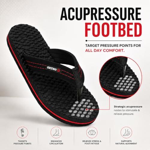 Image of ORTHO JOY House Slipper for Women's Care | Orthopaedic | Diabetic | Acupressure | Comfortable | MCR | Flip Flop Ladies and Girl's Home for Daily Use