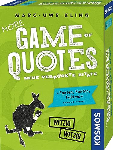 Kosmos 693145 More Game of Quotes, weitere verrückte Zitate, witziges Kartenspiel von Bestsellerautor Marc-Uwe Kling, Känguru-Chroniken Spiel ab 16 Jahren für 3 bis 6 Spieler Kosmos 693145 More Game of Quotes, weitere verrückte Zitate, witziges Kartenspiel von Bestsellerautor Marc-Uwe Kling, Känguru-Chroniken Spiel ab 16 Jahren für 3 bis 6 Spieler