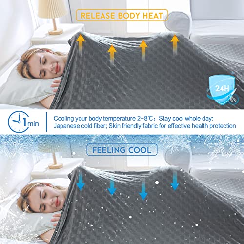Image of AmyHomie Cooling Blanket for Hot Sleepers,Lightweight Summer Twin Size