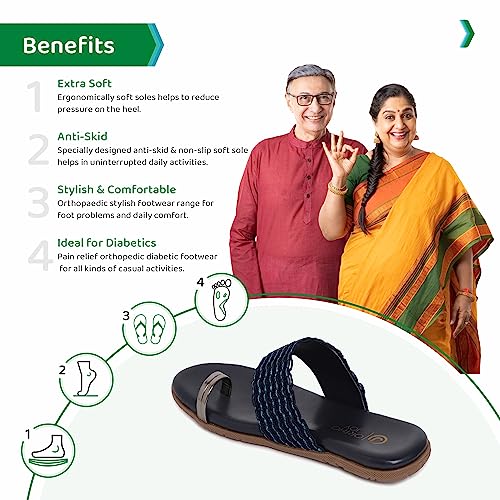 Image of ORTHO JOY Fancy doctor slippers | Soft chappal for women | Casual flat sandals
