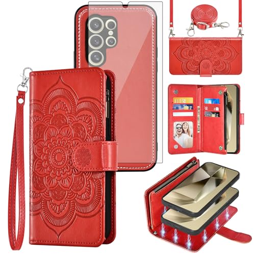 Étui Samsung Galaxy S24 Ultra avec porte-cartes zippé et protection écran