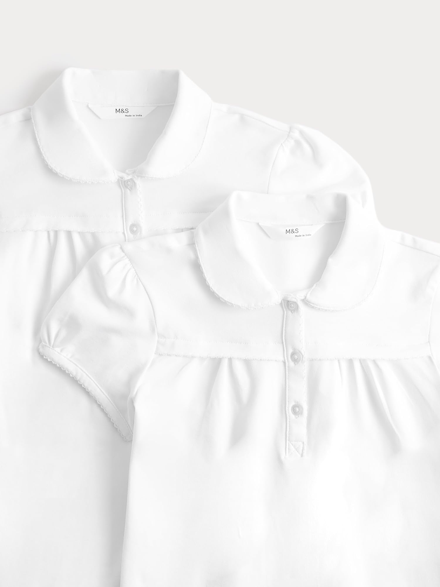 Marks & Spencer Pack de 2 Polos Escolares de Punto para Chicas (2-18 años) Niñas