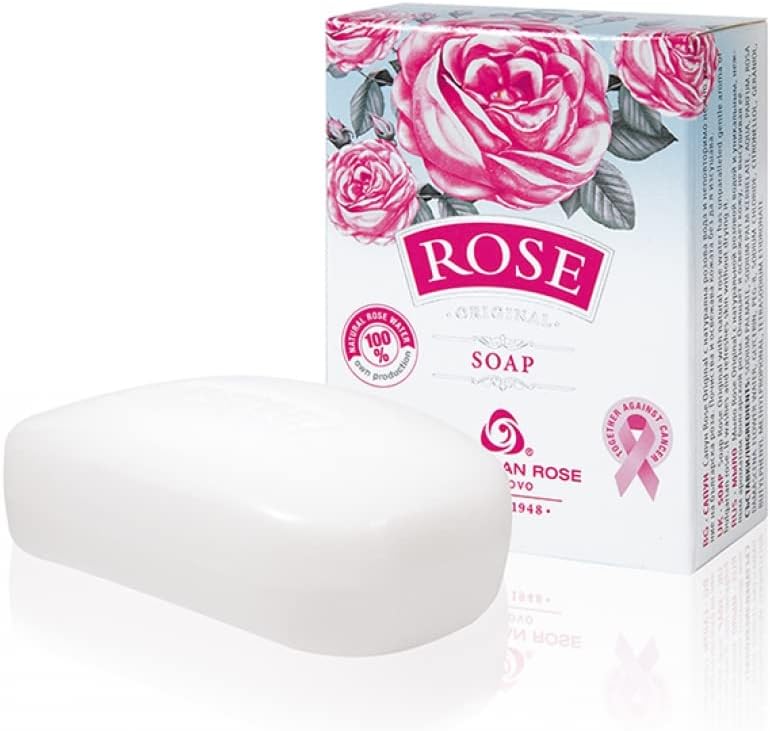 Sabonete corporal Bulgarian Rose Karlovo com água e óleo de rosa, 99 g