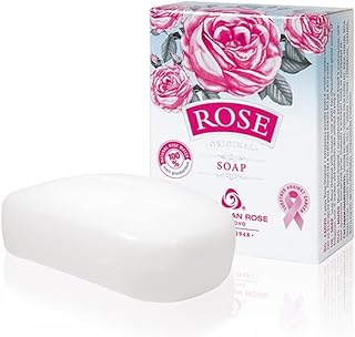 Bulgarian Rose Body Soap with Natural Rose Oil and Water, Moisturizing for Gentle Soft Skin, Cleansiing and Nourishing, Hydrating all skin types