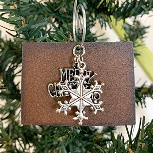 Colorado Christmas Ornament, Small, Rustic Metal With Merry Christmas And Snowflake Charms #TOP1