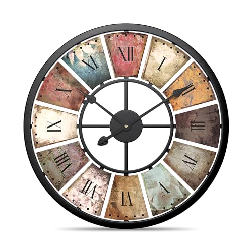 Cander Berlin XXL Vintage Antike Wanduhr SAMU 56 cm Metall riesig groß...