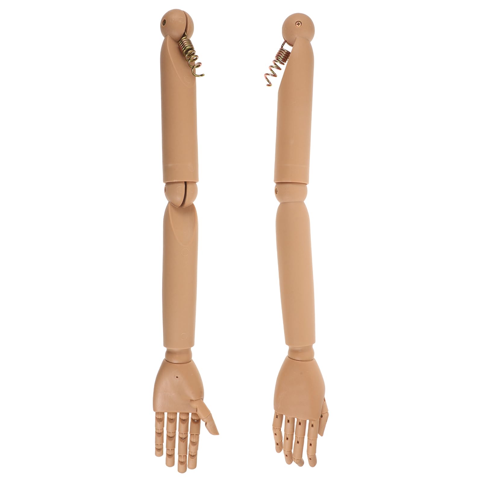 2 Stück Flexible Schaufensterpuppen Handarme aus Kunststoff und Metall mit Abnehmbarem Schulterhalter Verstärktem Gelenk und Matter Oberfläche für Bekleidungsgeschäfte