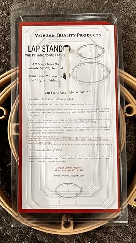 Image of Morgan Quality Products 7 inch /10 inch /14 inch Lap Stand Hoop - Perfect for Hands-Free Embroidery, Quilting & Needlework