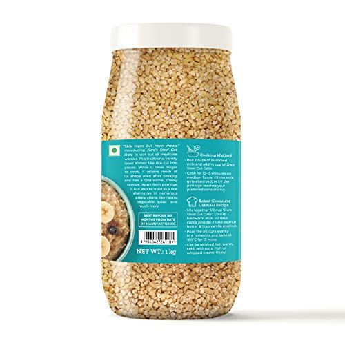 Image of JIWA healthy by nature Organic Quinoa, 1 Kg, (Certified Organic & Gluten Free) & Steel Cut Oats, 1Kg (Gluten Free)