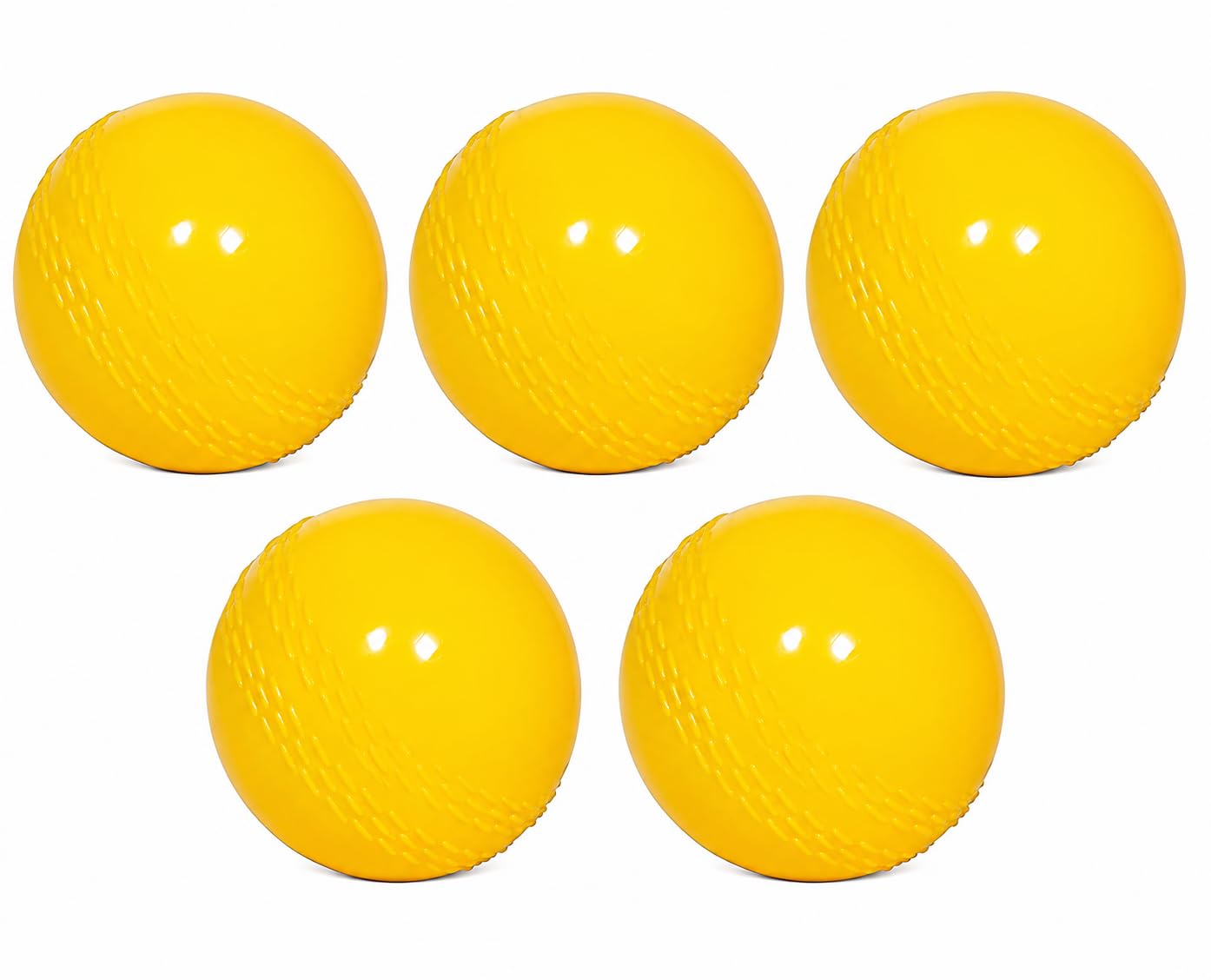 Fitfix Premium Synthetic Wind Cricket Balls (90–95 GMS) – Lightweight, Durable & High Bounce Practice Balls for Indoor/Outdoor Use (Pack of 5, Yellow)-image-26