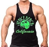 Interstate Apparel Inc Venice Beach California Men's Black Stringer Tank Top Medium Black