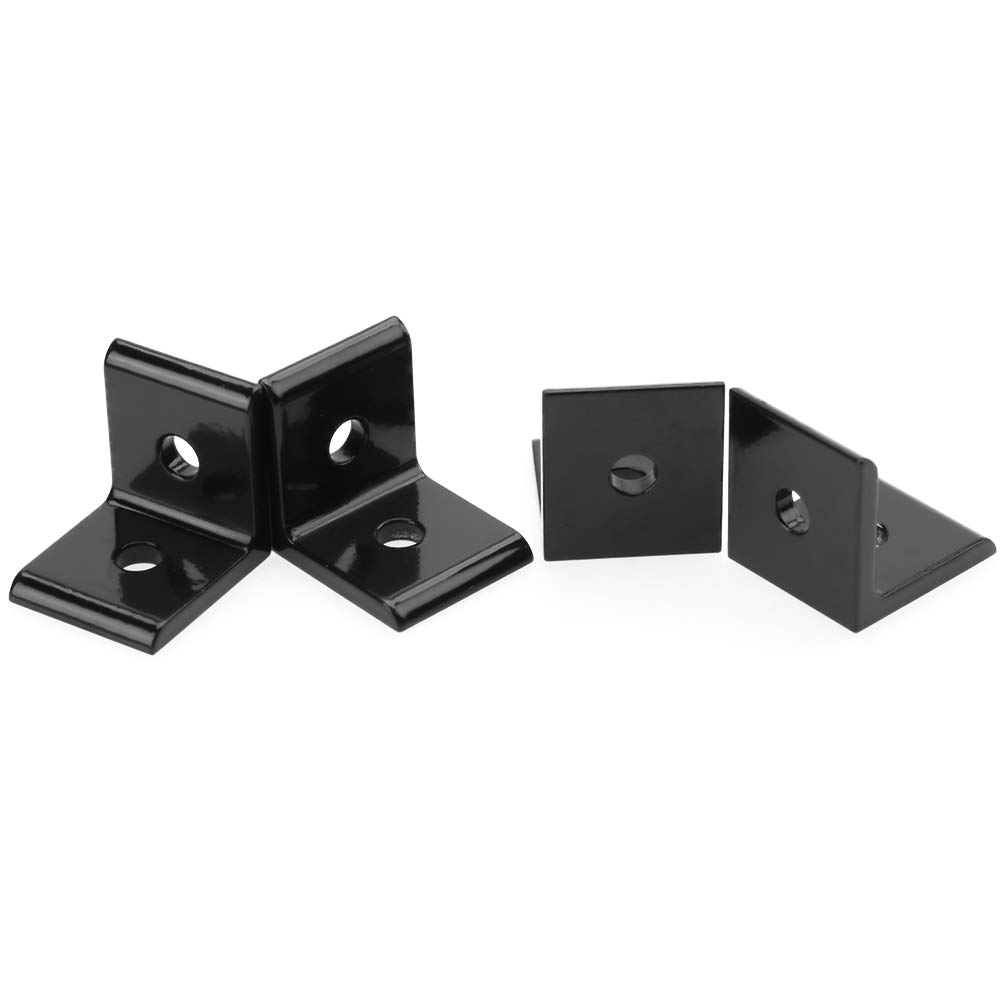 Hilitand Black 2020A L Corner Bracket,1515 2020 3030 4040 4545 Connector Corner Angle Bracket Connection Joint For Aluminum Profile(Black 2020A)
