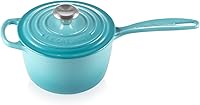 Vista 14 de Le Creuset - Cacerola esmaltada con firma de hierro fundido, 2.25 cuartos de galón, Ostión