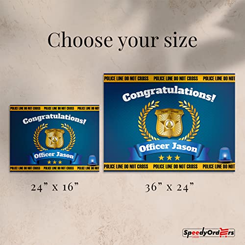 Graduation Banner, Congratulations Officer, Police Academy Banner Size 24X16 36X24, Police Party Ideas, Personalized Congratulation Party Banner Handmade Party Supply Poster Print #TOP6